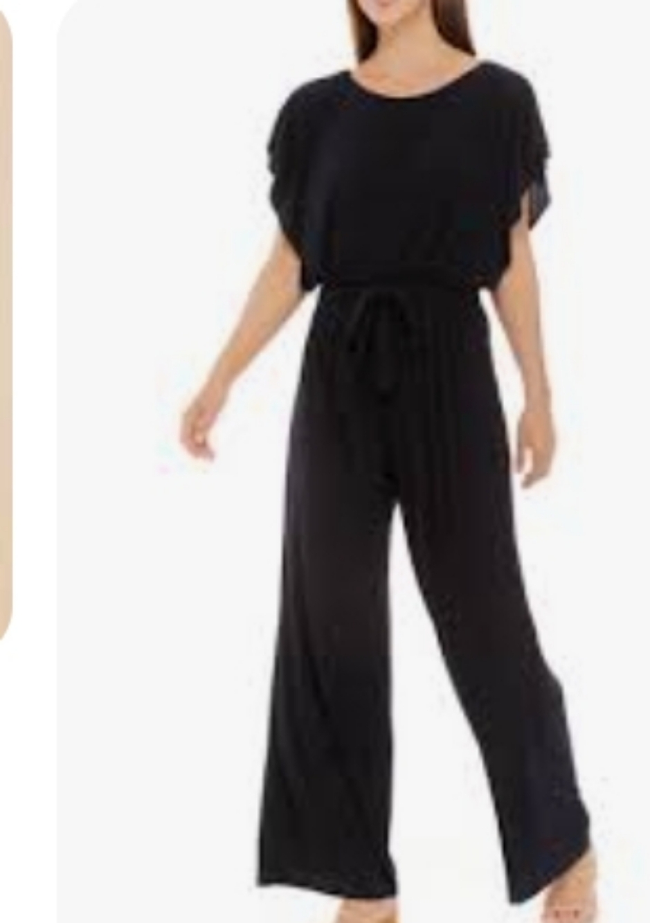 Emma & Michele Black Wide-Leg Jumpsuit